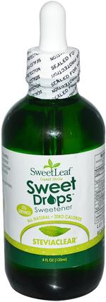 SweetLeaf, Liquid Stevia, Sweet Drops Sweetener, 4 fl oz (120 ml) by Wisdom Natural, 食物，甜味劑，甜葉菊 HK 香港