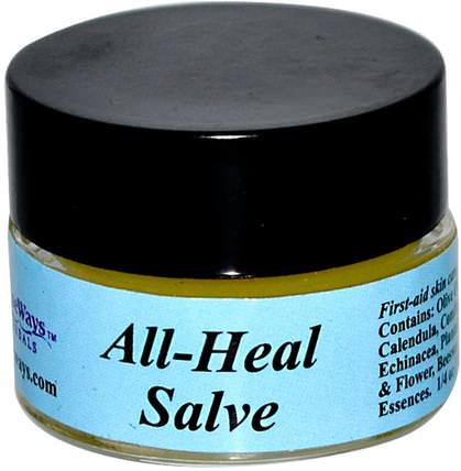All-Heal Salve, 1/4 oz (7.1 g) by WiseWays Herbals, 草藥，草藥 HK 香港