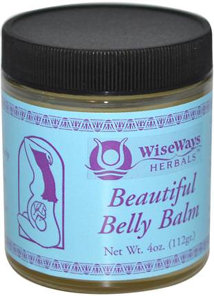 Beautiful Belly Balm, 4 oz (112 g) by WiseWays Herbals, 健康，皮膚，妊娠紋疤痕 HK 香港