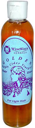 Golden, Apple Cider Vinegar Hair Rinse, 8 fl oz by WiseWays Herbals, 補充劑，蘋果醋，頭髮，頭皮 HK 香港