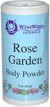Rose Garden Body Powder, 3 oz (85 g) by WiseWays Herbals, 洗澡，美容，腳部護理 HK 香港