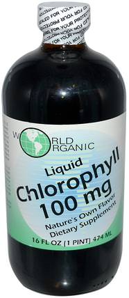 100 mg, 16 fl oz (474 ml) by World Organic Liquid Chlorophyll, 補充劑，葉綠素 HK 香港