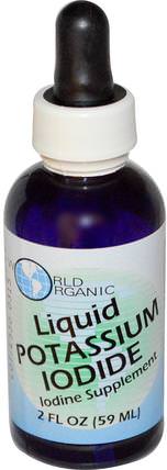 2 fl oz (59 ml) by World Organic Liquid Potassium Iodide, 補充劑，礦物質，碘，碘化鉀 HK 香港