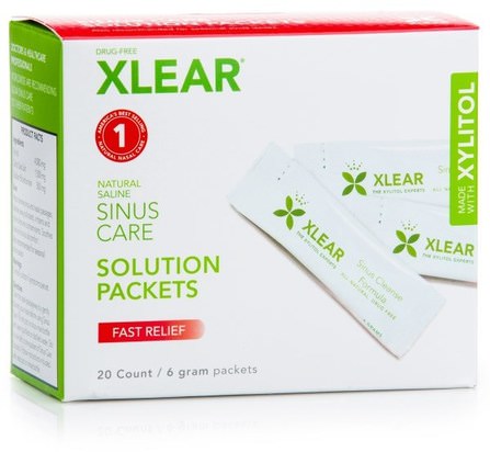 Sinus Care Solution Packets, Fast Relief, 20 Count, 6 g Each by Xlear, 健康，鼻腔健康，洗鼻，鼻竇護理 HK 香港