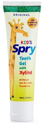 Kids Spry, Tooth Gel with Xylitol, Original, 2.0 fl oz (60 ml) by Xlear, 沐浴，美容，口腔牙齒護理，木糖醇口腔護理，牙膏 HK 香港