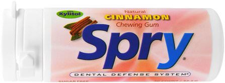 Spry Natural Chewing Gum, Cinnamon, 30 Count (32.5 g) by Xlear, 洗澡，美容，口腔牙齒護理，木糖醇口香糖 HK 香港