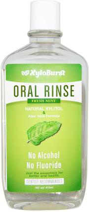 Oral Rinse, Fresh Mint, 16 fl oz (473 ml) by Xyloburst, 洗澡，美容，口腔牙齒護理，漱口水 HK 香港