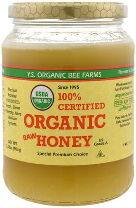 100% Certified Organic Raw Honey, 2.0 lbs (907 g) by Y.S. Eco Bee Farms, 健康 HK 香港