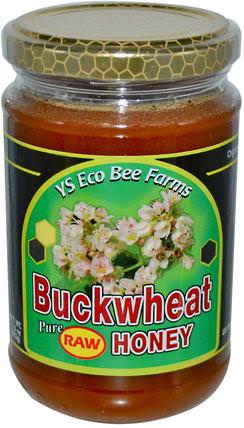 Buckwheat Pure Raw Honey, 13.5 oz (383 g) by Y.S. Eco Bee Farms, 食物，甜味劑，蜂蜜 HK 香港