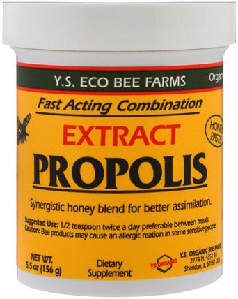 Propolis Extract, 5.5 oz (156 g) by Y.S. Eco Bee Farms, 補充劑，蜂產品 HK 香港