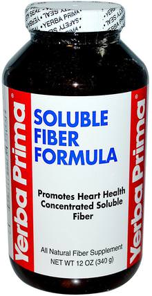 Soluble Fiber Formula, 12 oz (340 g) by Yerba Prima, 補充劑，纖維 HK 香港