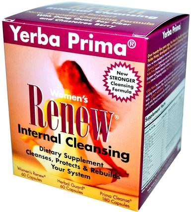 Womens Renew Internal Cleansing, 3 Part Program by Yerba Prima, 健康，女性，排毒 HK 香港