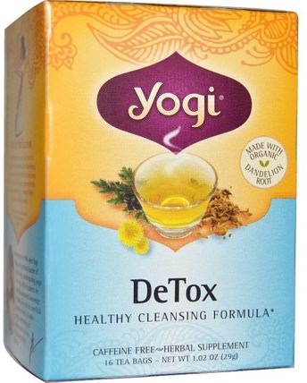 Detox, Caffeine Free, 16 Tea Bags, 1.02 oz (29 g) by Yogi Tea, 健康 HK 香港