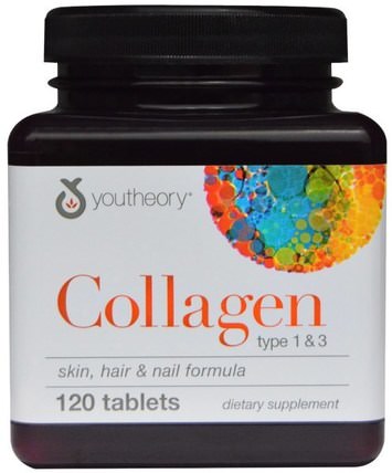 Collagen, 120 Tablets by Youtheory, 健康，骨骼，骨質疏鬆症，膠原蛋白類型i和iii HK 香港