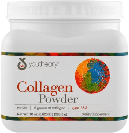 Collagen Powder, Vanilla, 10 oz (283.5 g) by Youtheory, 健康，骨骼，骨質疏鬆症，膠原蛋白 HK 香港