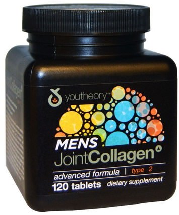 Mens Joint Collagen, Advanced Formula, Type 2, 120 Tablets by Youtheory, 健康，男人，骨骼，骨質疏鬆症，關節健康 HK 香港