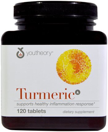 Turmeric, 120 Tablets by Youtheory, 補充劑，抗氧化劑，薑黃素，薑黃 HK 香港