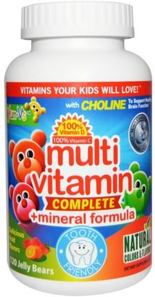Multi Vitamin Complete + Mineral Formula, Delicious Fruit Flavors, 120 Jelly Bears by Yum-Vs, 維生素，多種維生素，多種維生素gummies，兒童多種維生素 HK 香港