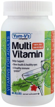 Multi-Vitamin, Margarita Flavor, 800 IU, 60 Jellies by Yum-Vs, 維生素，多種維生素，多種維生素 HK 香港