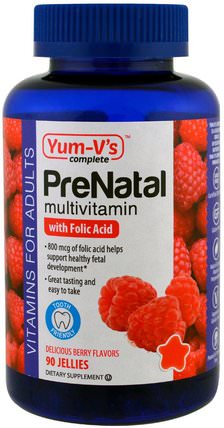 PreNatal Multivitamin with Folic Acid, Berry Flavors, 90 Jellies by Yum-Vs, 維生素，多種維生素，多種維生素 HK 香港