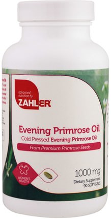 Evening Primrose Oil, 1000 mg, 90 Softgels by Zahler, 補充劑，efa omega 3 6 9（epa dha），月見草油 HK 香港