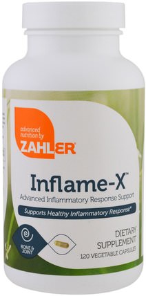 Inflame-X, Advanced Inflammatory Response Support, 120 Vegetable Capsules by Zahler, 補充劑，酶 HK 香港