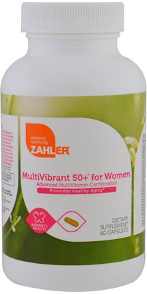 MultiVirbrant 50+ for Women, Advanced Multivitamin Combination, 60 Capsules by Zahler, 維生素，女性多種維生素 HK 香港
