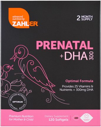 Prenatal + DHA 300, 120 Softgels by Zahler, 健康，女性 HK 香港