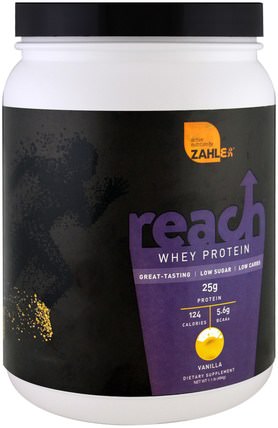 Reach, Whey Protein, Vanilla, 1.1 lb (494 g) by Zahler, 運動，補品，乳清蛋白 HK 香港