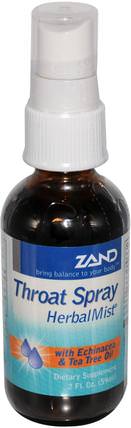 Throat Spray, Herbal Mist, 2 fl oz (59 ml) by Zand, 健康，感冒流感和病毒，喉嚨護理噴霧 HK 香港