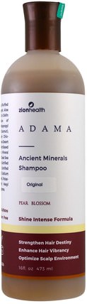 Adama, Ancient Minerals Shampoo, Original, Pear Blossom, 16 fl oz (473 ml) by Zion Health, 洗澡，美容，頭髮，頭皮，洗髮水，護髮素 HK 香港