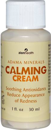 Adama Minerals, Calming Cream, 1 fl oz (30 ml) by Zion Health, 洗澡，美容，潤膚露 HK 香港