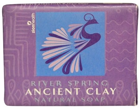Ancient Clay Natural Soap, River Spring, 10.5 oz (300 g) by Zion Health, 洗澡，美容，肥皂 HK 香港