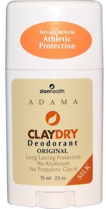 Clay Dry Deodorant, Original Silk, 2.5 oz (75 ml) by Zion Health, 洗澡，美容，除臭劑 HK 香港