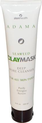 Seaweed Clay Mask, 4 fl oz (120 ml) by Zion Health, 美容，面部護理，皮膚，面膜，泥面膜 HK 香港