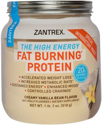 Fat Burning Protein, Creamy Vanilla Bean Flavor, 1 lb 2 oz (518 g) by Zoller Laboratories, 補充劑，蛋白質，脂肪燃燒器 HK 香港
