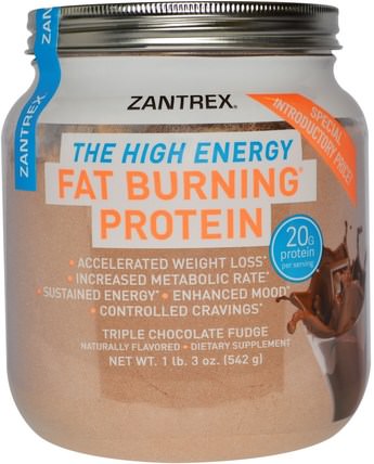 Fat Burning Protein Powder, Triple Chocolate Fudge, 1 lb 3 oz (542 g) by Zoller Laboratories, 補充劑，蛋白質，脂肪燃燒器 HK 香港
