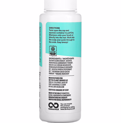 ACURE, Dry Shampoo, Brunette to Dark Hair, Rosemary & Cocoa, 1.7 oz (58 g) ACURE, Dry Shampoo, Brunette to Dark Hair, Rosemary & Cocoa, 1.7 oz (58 g)