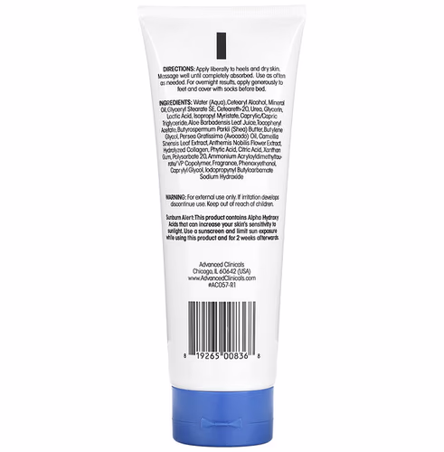 Advanced Clinicals, Cracked Heel, Rough Spot Cream, 8 fl oz (237 ml) Advanced Clinicals, Cracked Heel, Rough Spot Cream, 8 fl oz (237 ml)