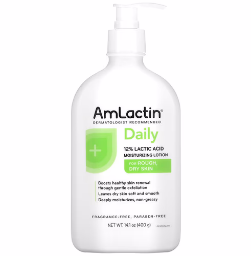AmLactin 日常保濕乳液，無香料，14.1 盎司（400 公克）