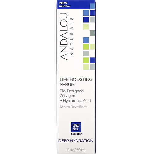 Andalou Naturals, Life Boosting Serum, Bio-Designed Collagen + Hyaluronic Acid, 1 fl oz (30 ml) Andalou Naturals, Life Boosting Serum, Bio-Designed Collagen + Hyaluronic Acid, 1 fl oz (30 ml)