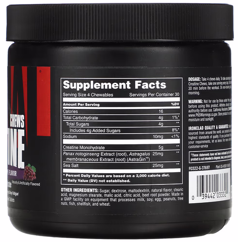 Animal, Creatine Chews, Grape, 120 Chewable Tablets Animal, Creatine Chews, Grape, 120 Chewable Tablets