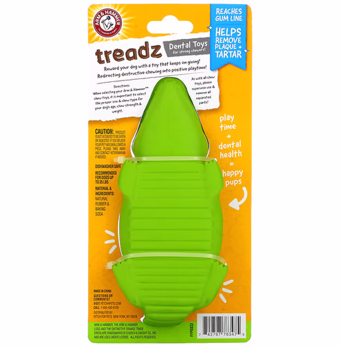 Arm & Hammer, Treadz, Dental Toys For Strong Chewers, Large Gator, 1 Toy Arm & Hammer, Treadz, Dental Toys For Strong Chewers, Large Gator, 1 Toy