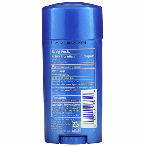 Arrid, Extra Extra Dry XX, Solid Antiperspirant Deodorant, Cool Shower, 2.6 oz (73 g)