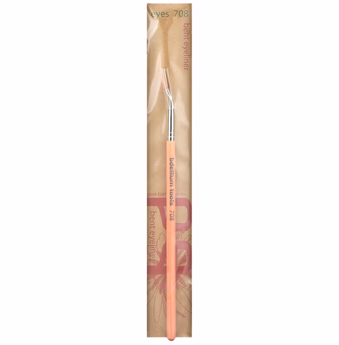 Bdellium Tools, Pink Bambu, 708 Bent Eyeliner, 1 Brush Bdellium Tools, Pink Bambu, 708 Bent Eyeliner, 1 Brush