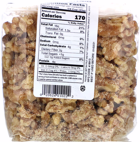 Bergin Fruit and Nut Company, Walnut Halves and Pieces, 11 oz (312 g)