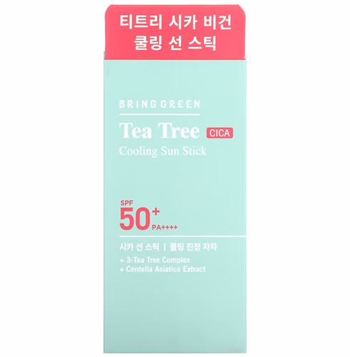 Bringgreen, Tea Tree CICA Cooling Sun Stick, SPF 50+ PA++++, 0.77 oz (22 g)
