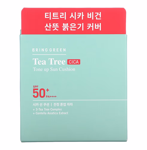 Bringgreen, Tea Tree CICA Tone Up Sun Cushion, SPF 50+ PA++++, 0.52 oz (15 g)