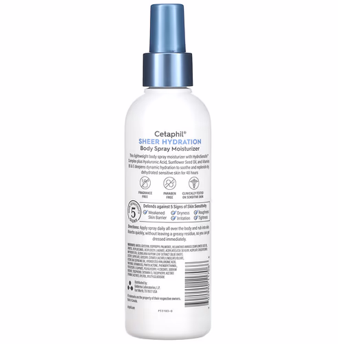 Cetaphil, Sheer Hydration Body Spray Moisturizer, 7 fl oz (207 ml) Cetaphil, Sheer Hydration Body Spray Moisturizer, 7 fl oz (207 ml)