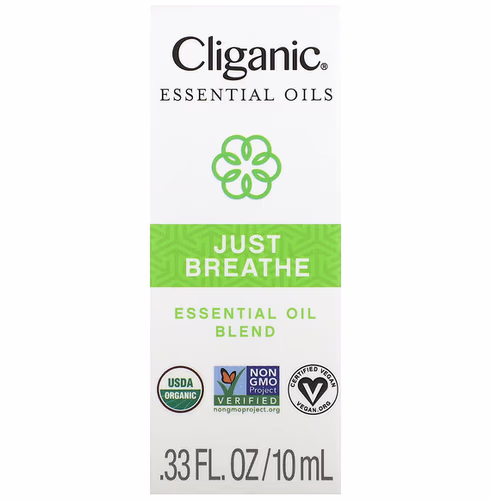 Cliganic, Essential Oil Blend, Just Breathe, 0.33 fl oz (10 ml) Cliganic, Essential Oil Blend, Just Breathe, 0.33 fl oz (10 ml)